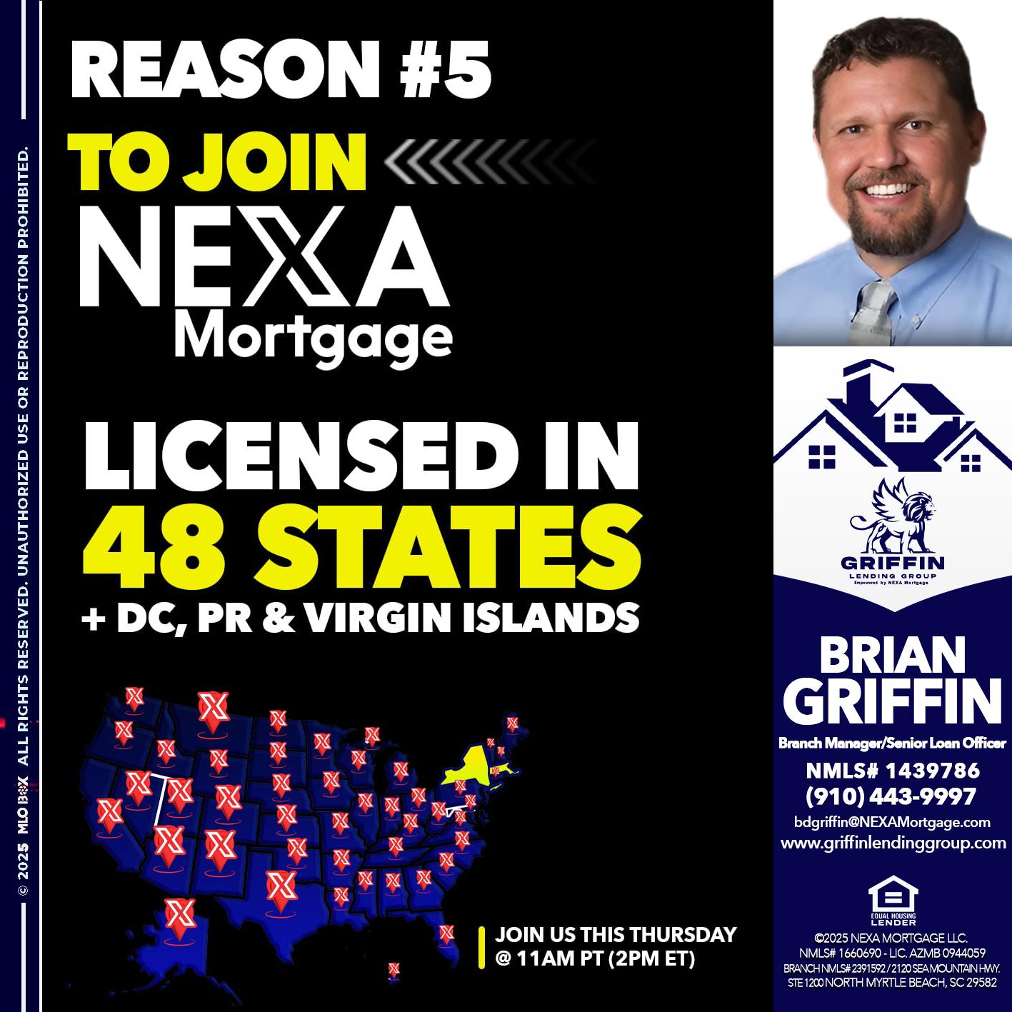 REASON 5 - Brian Griffin -Senior Mortgage Consultant