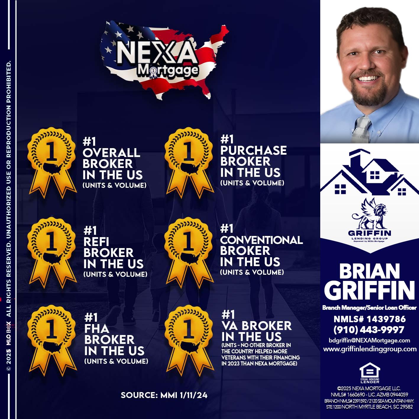 #1 - Brian Griffin -Senior Mortgage Consultant