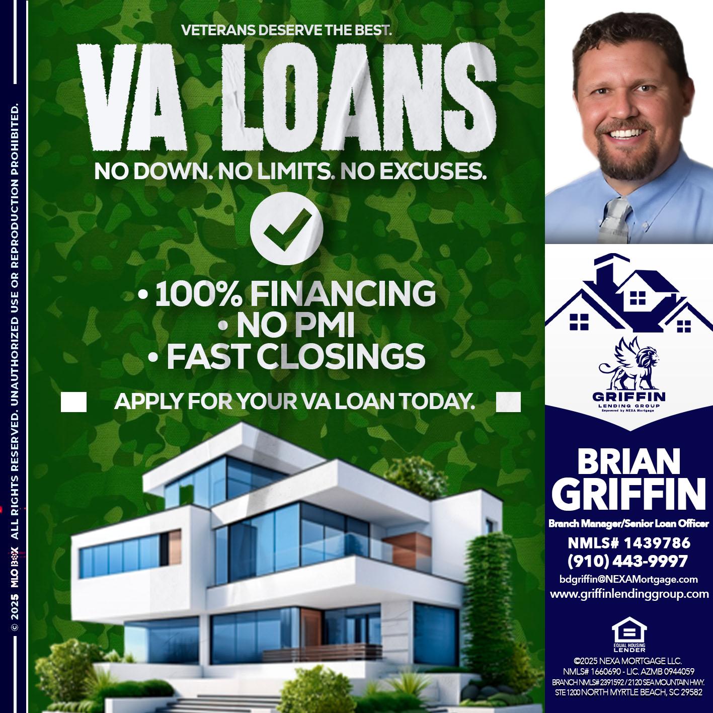 VA LOANS - Brian Griffin -Senior Mortgage Consultant