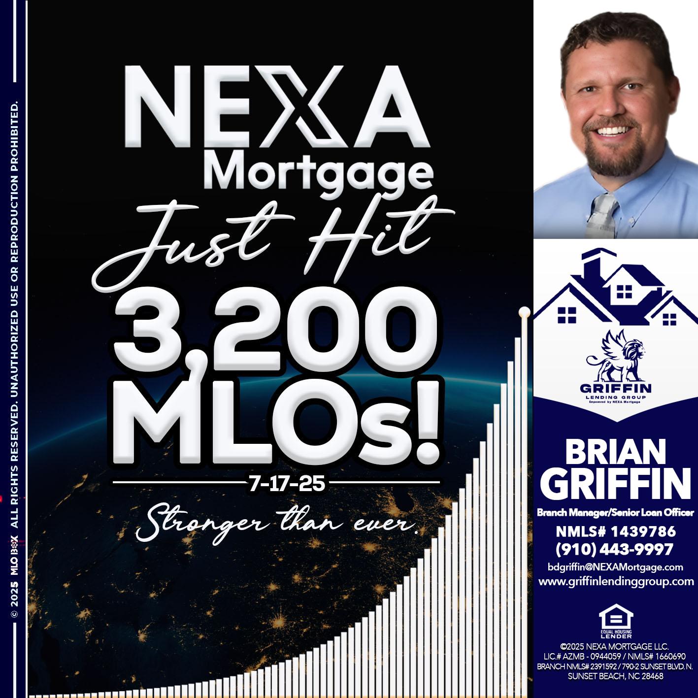 3200 MLOs - Brian Griffin -Senior Mortgage Consultant
