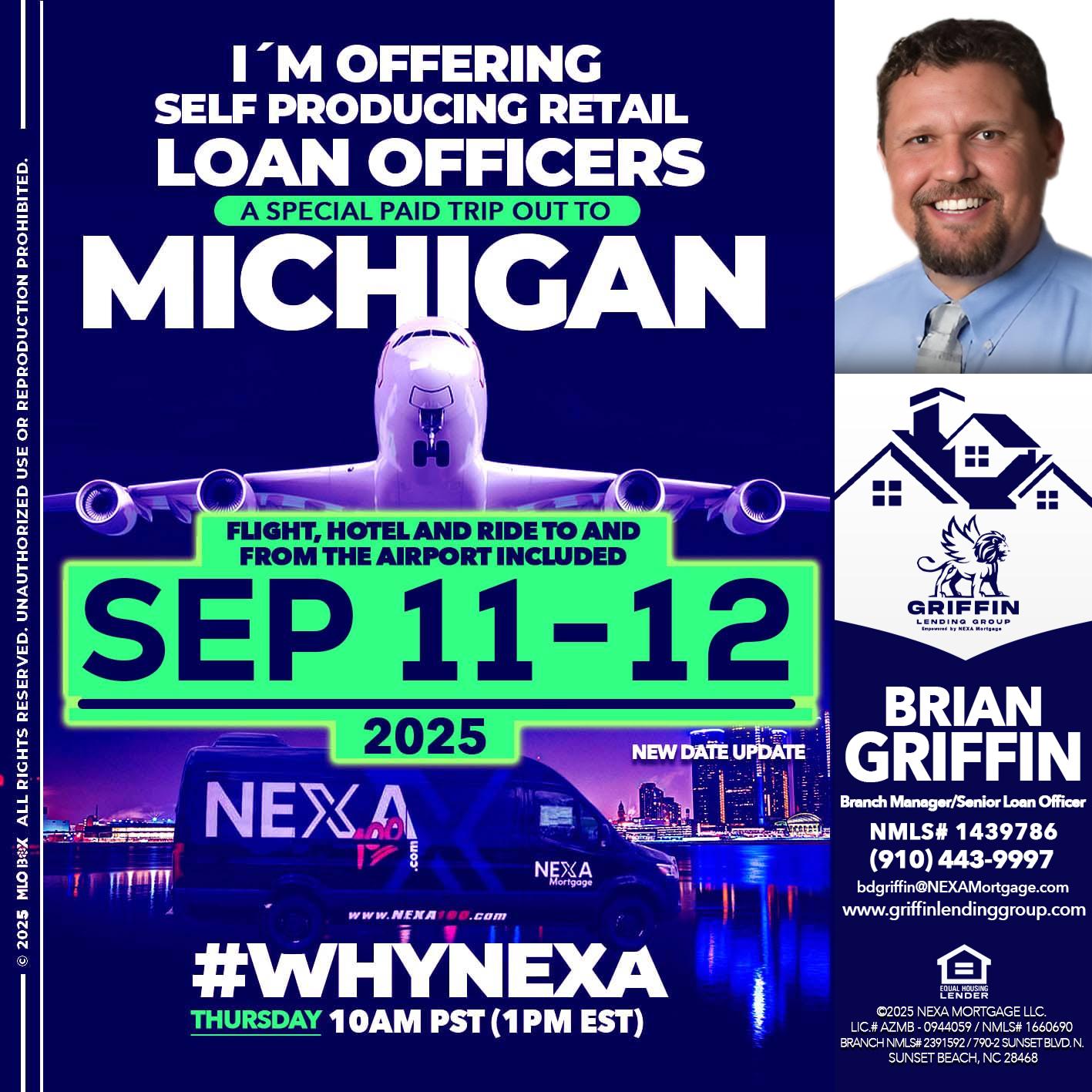 MICHIGAN TRIP - Brian Griffin -Senior Mortgage Consultant