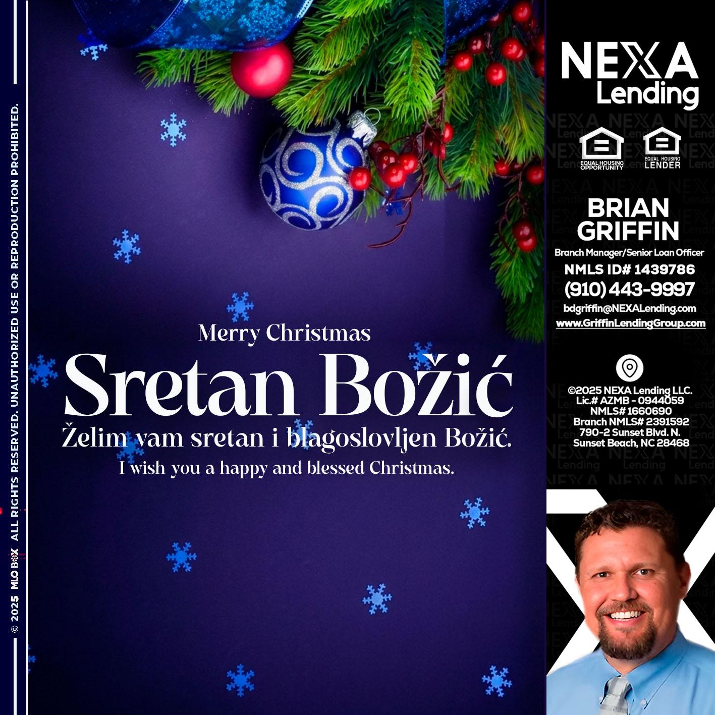 Sretan Božić - Brian Griffin -Senior Mortgage Consultant