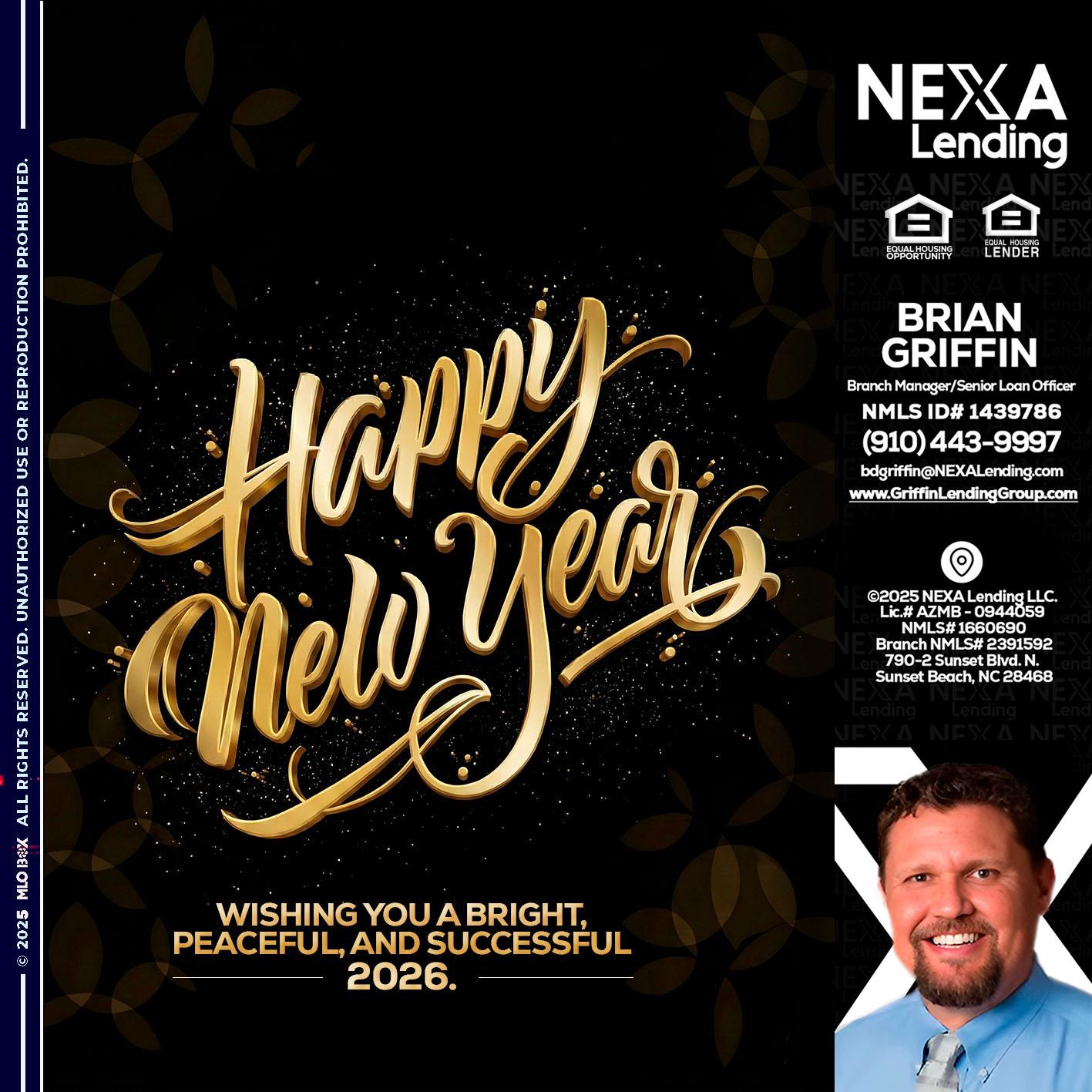 HAPPY NEW YEAR - Brian Griffin -Senior Mortgage Consultant