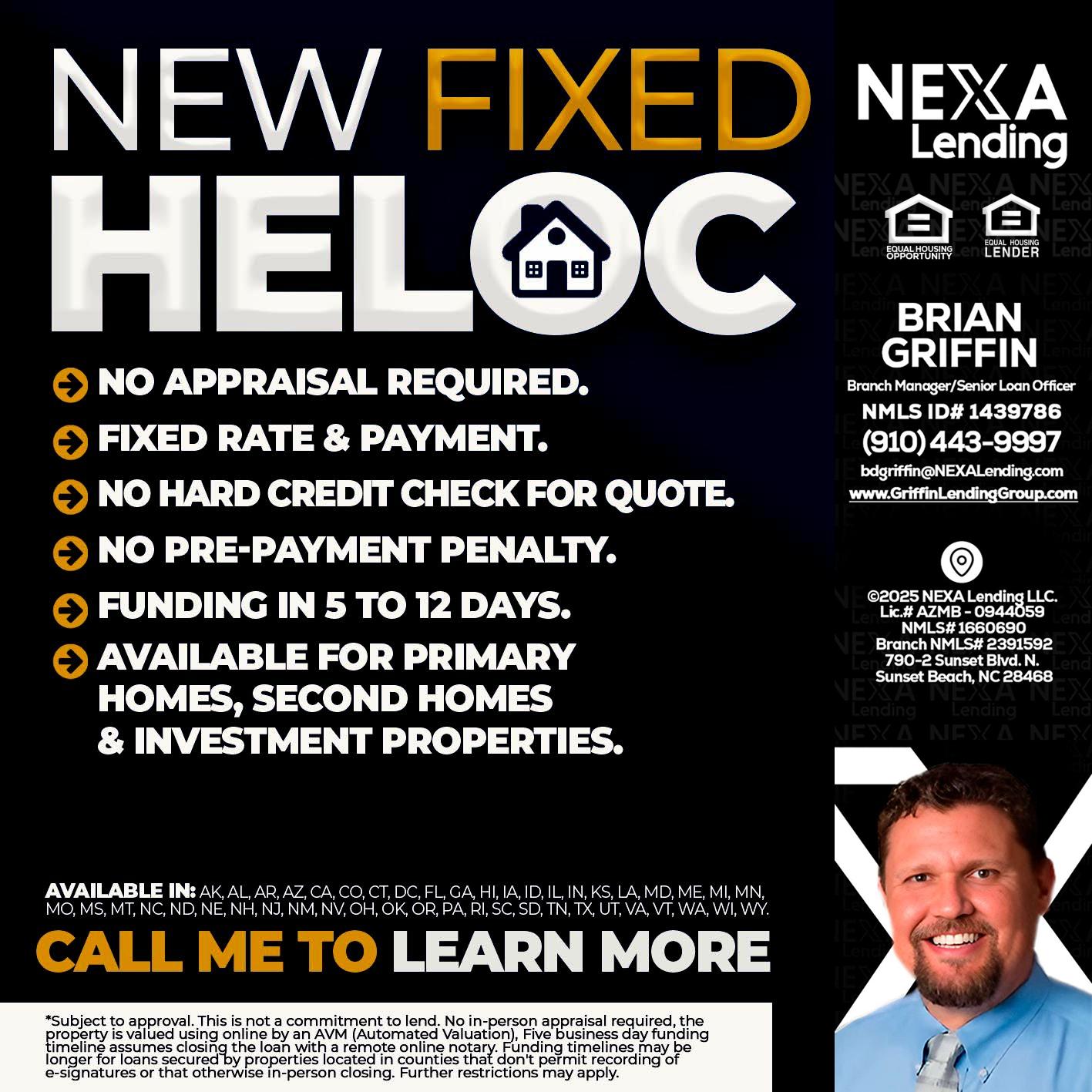 HELOC - Brian Griffin -Senior Mortgage Consultant