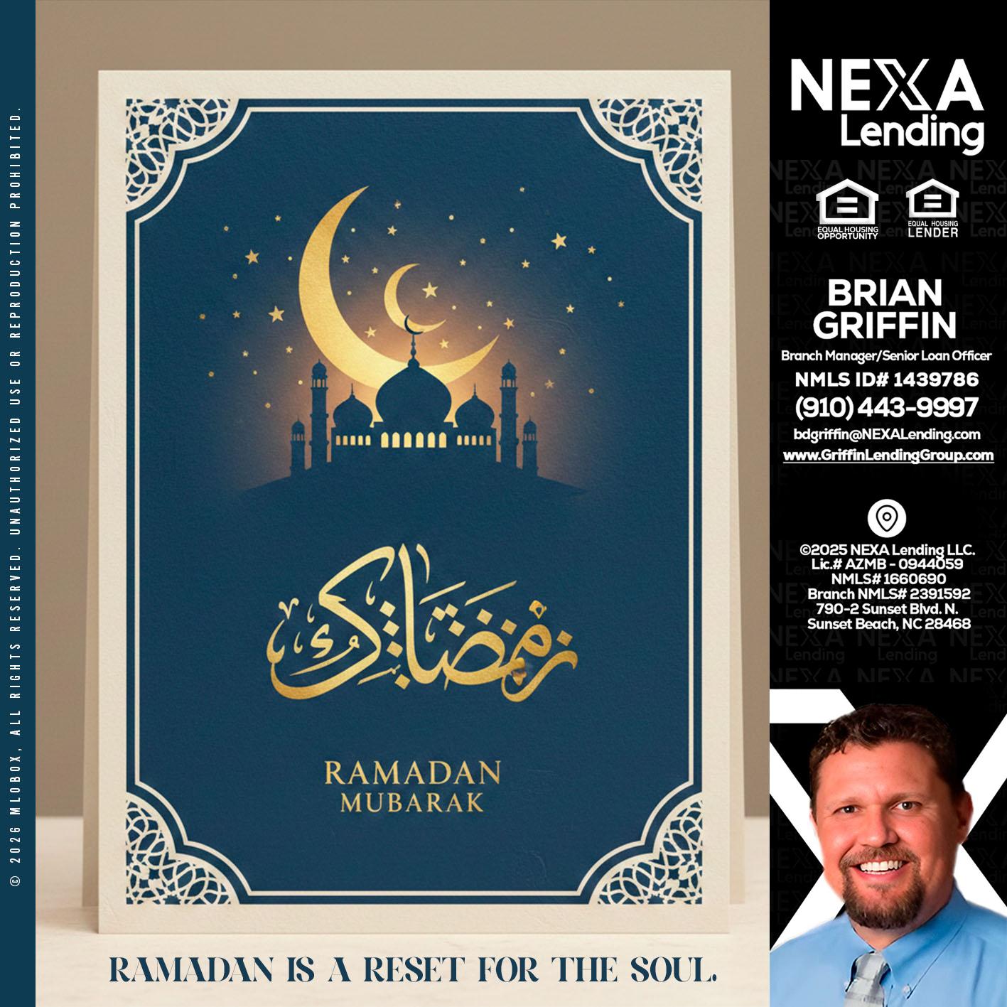 HAPPY RAMADAN - Brian Griffin -Senior Mortgage Consultant