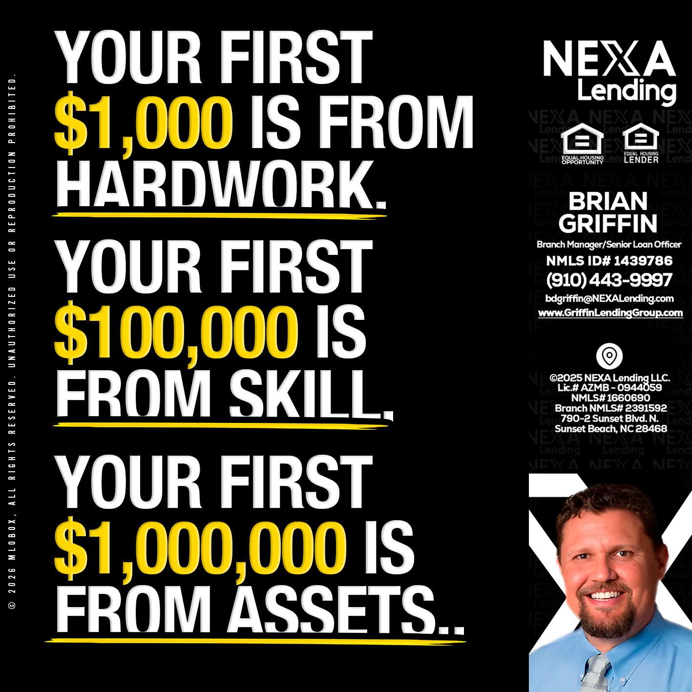 YOUR FIRST $1000 - Brian Griffin -Senior Mortgage Consultant