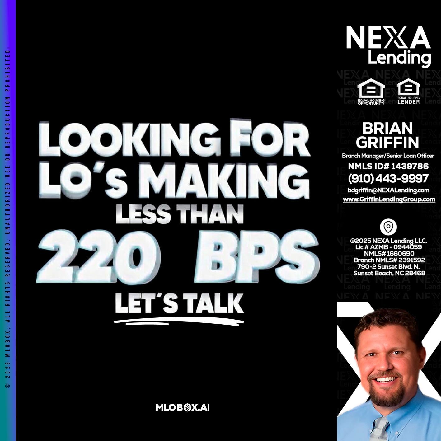 LOOKING FOR - Brian Griffin -Senior Mortgage Consultant