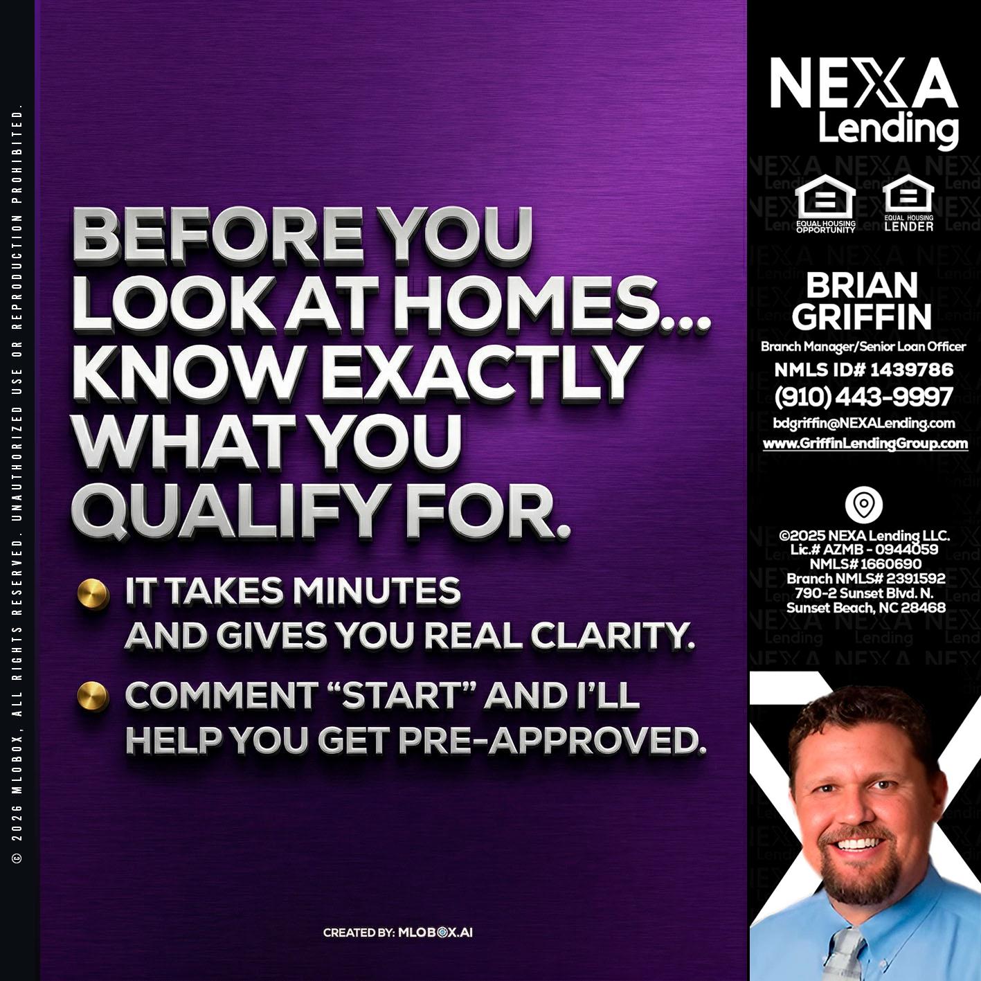 BEFORE YOU - Brian Griffin -Senior Mortgage Consultant