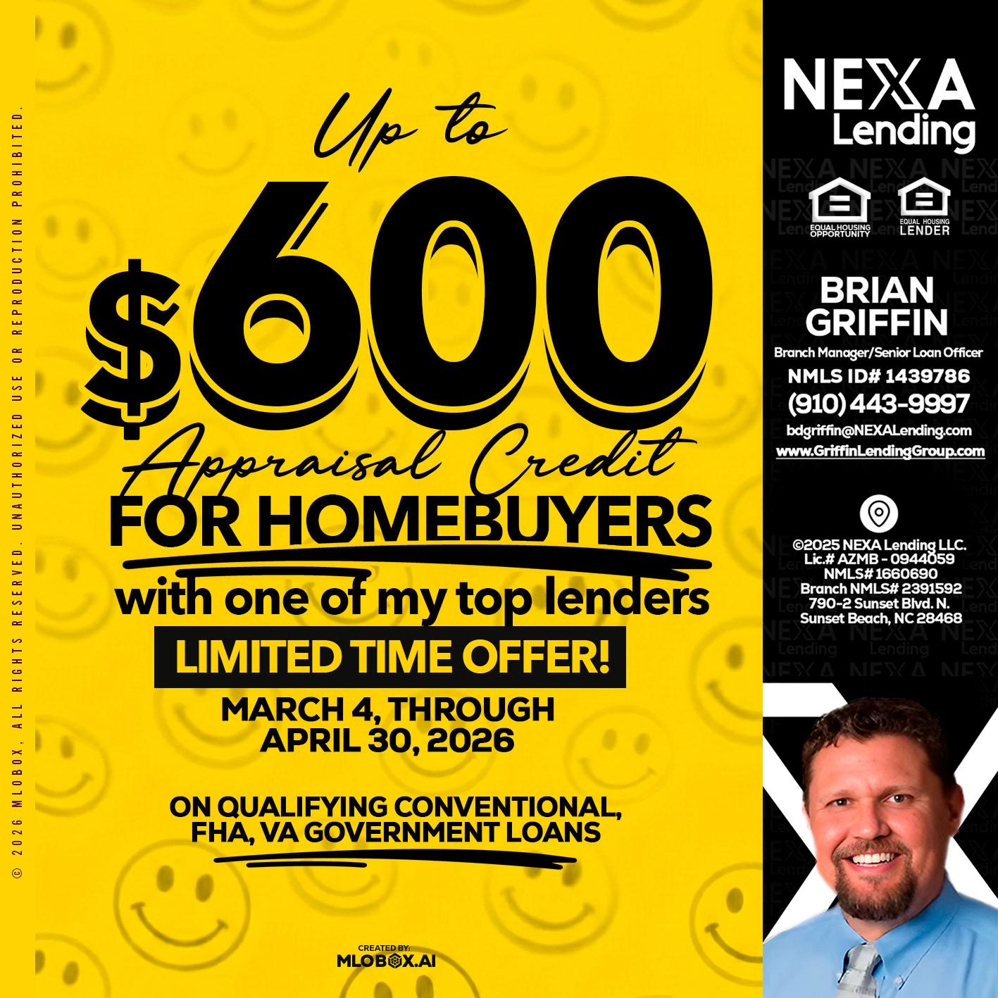 UP TO 600 - Brian Griffin -Senior Mortgage Consultant