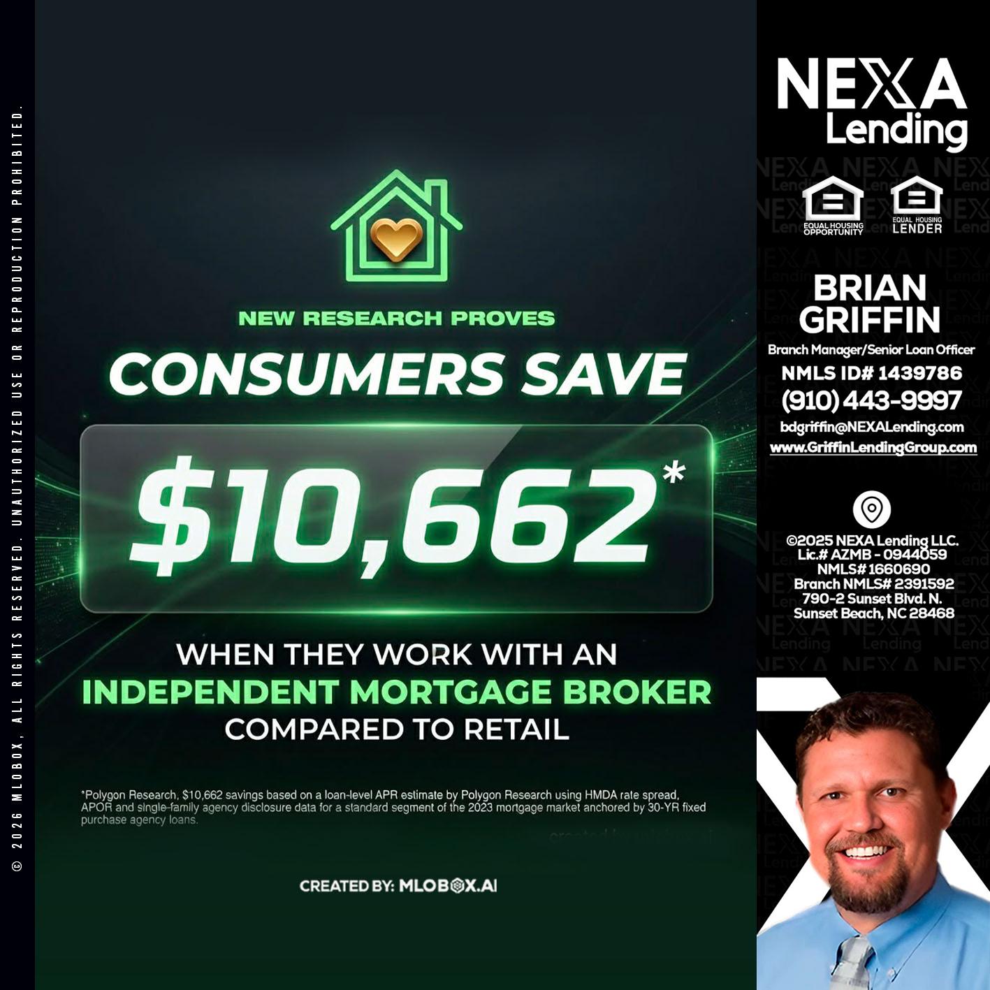 10,662 - Brian Griffin -Senior Mortgage Consultant