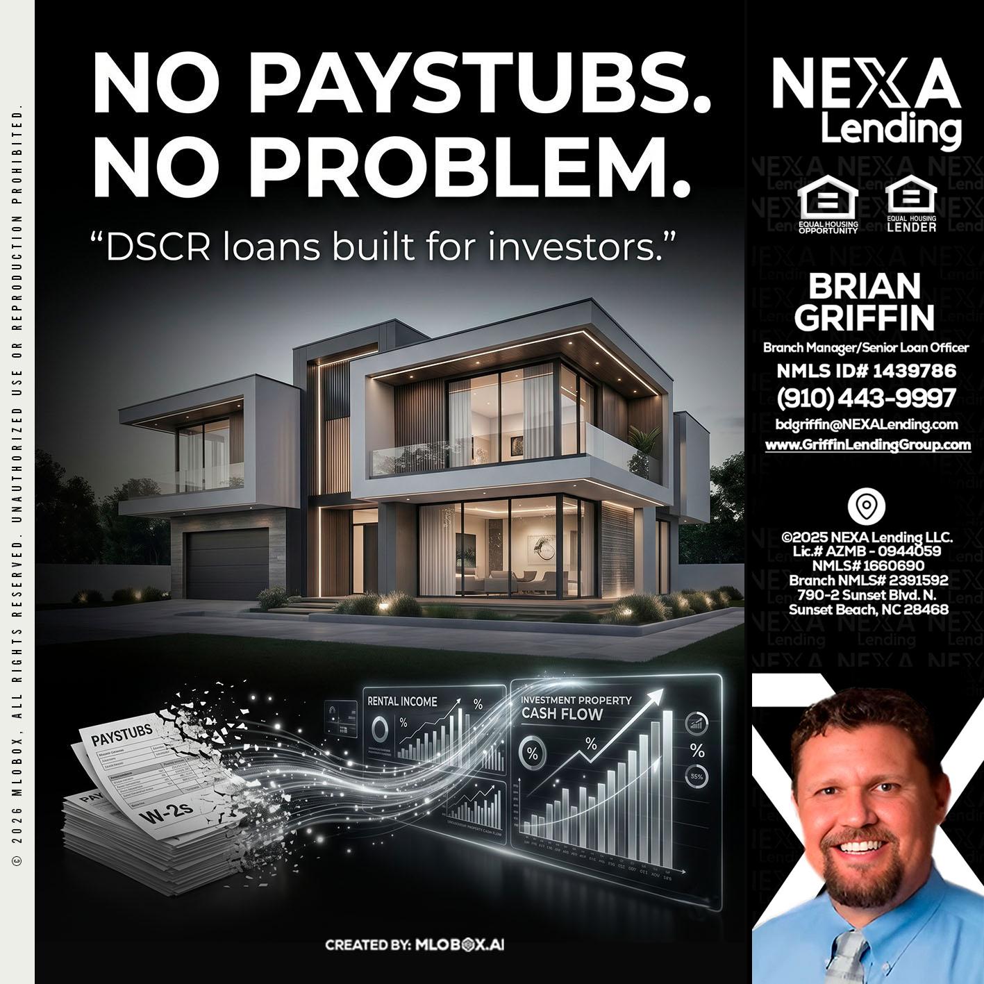 no paystub - Brian Griffin -Mortgage Broker