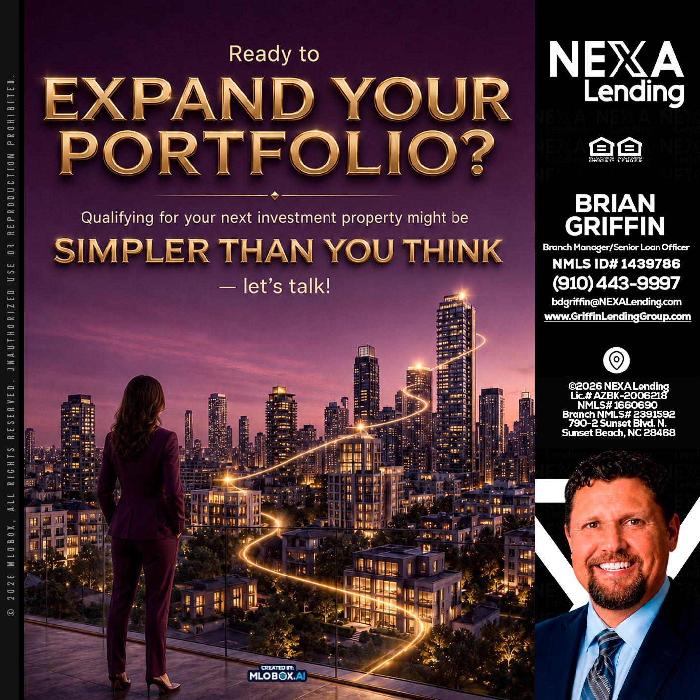 EXPAND YOUR PORTFOLIO - Brian Griffin -Mortgage Broker
