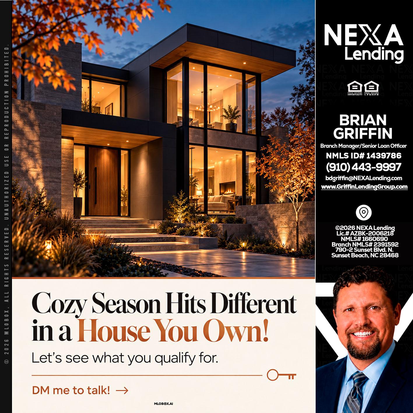 COZY SEASON - Brian Griffin -Mortgage Broker