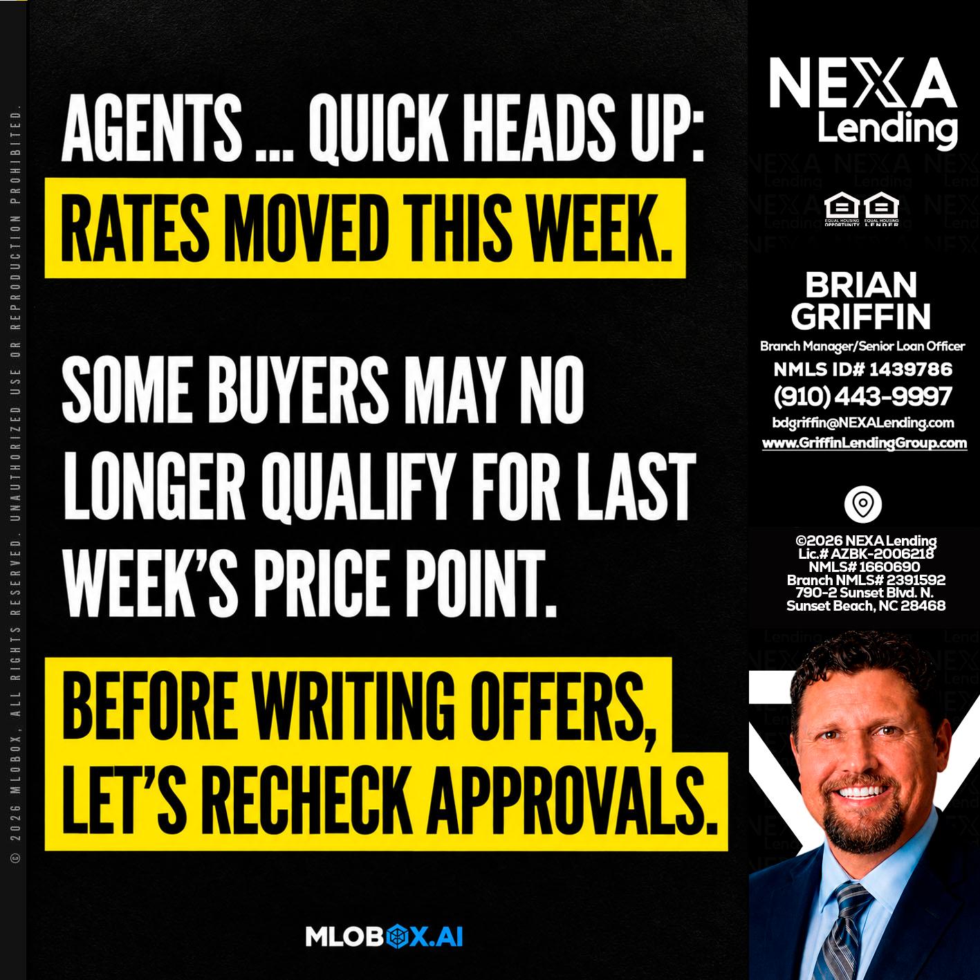 AGENTS QUICK - Brian Griffin -Mortgage Broker