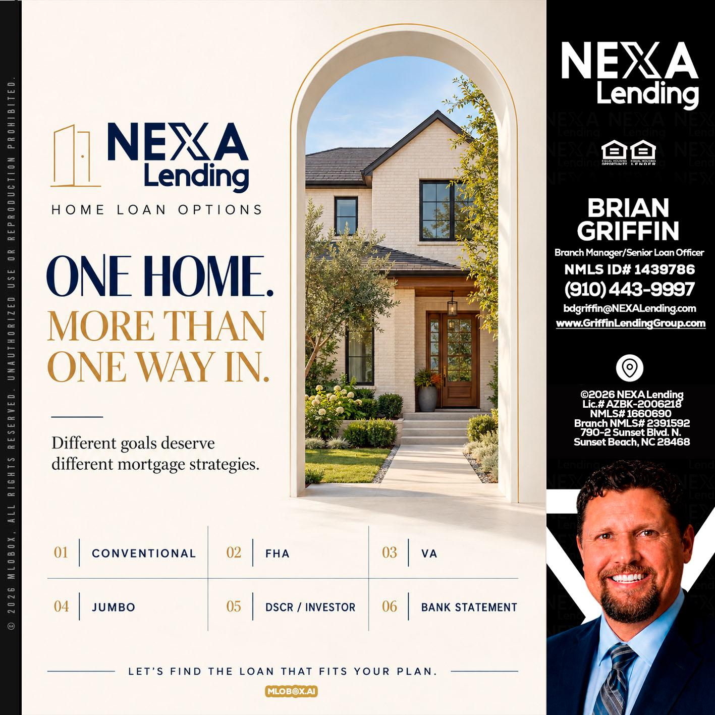 ONE HOME - Brian Griffin -Mortgage Broker