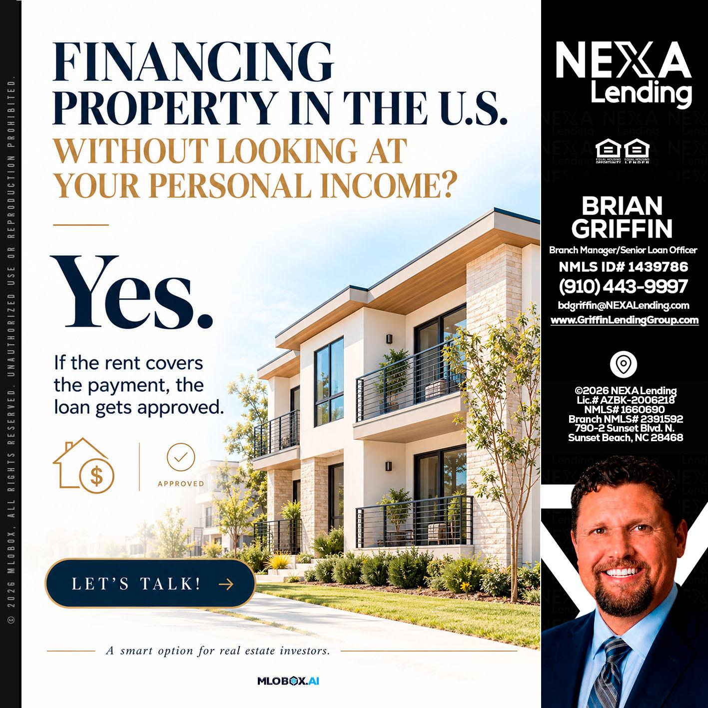 FINANCING - Brian Griffin -Mortgage Broker