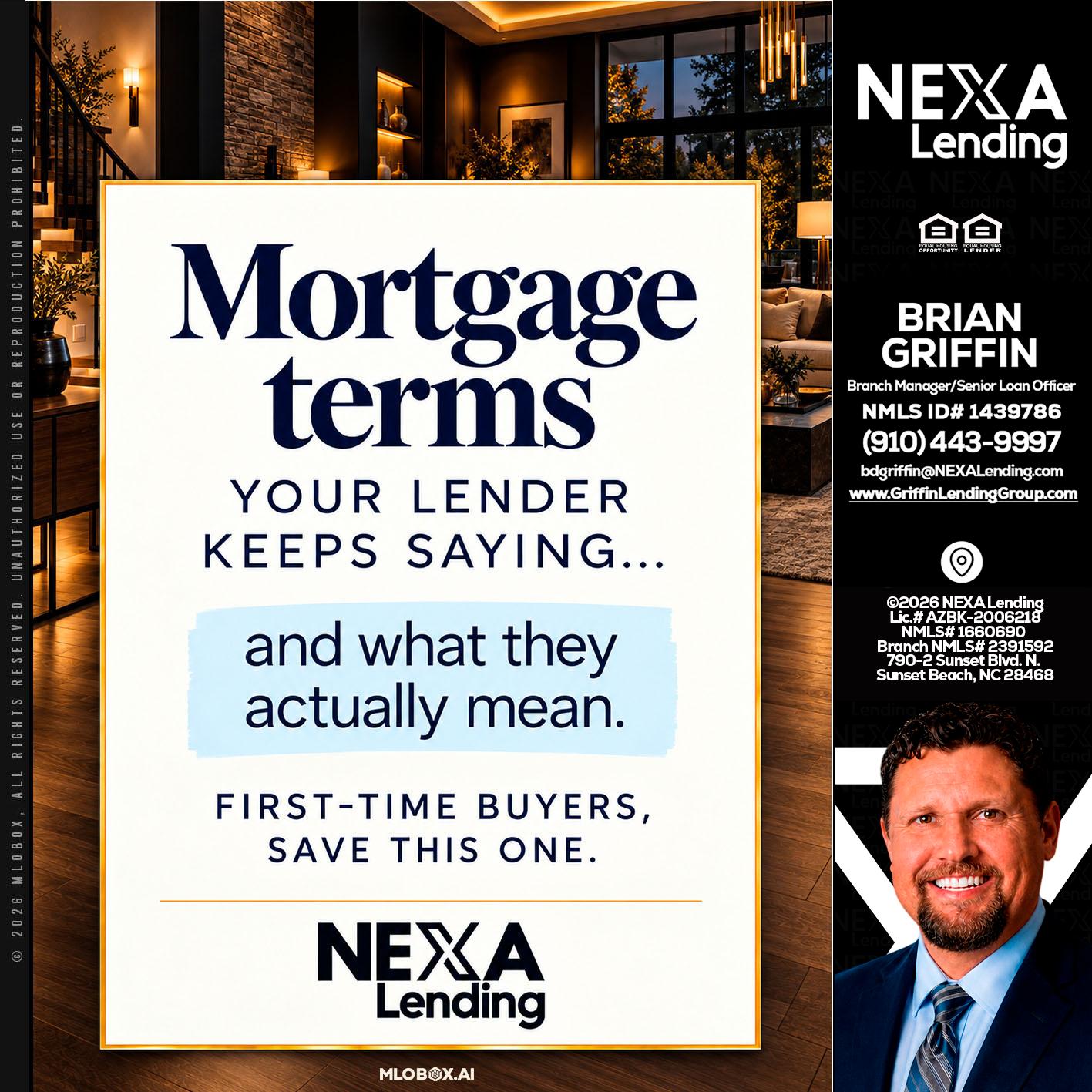 mortgage terms - Brian Griffin -Mortgage Broker