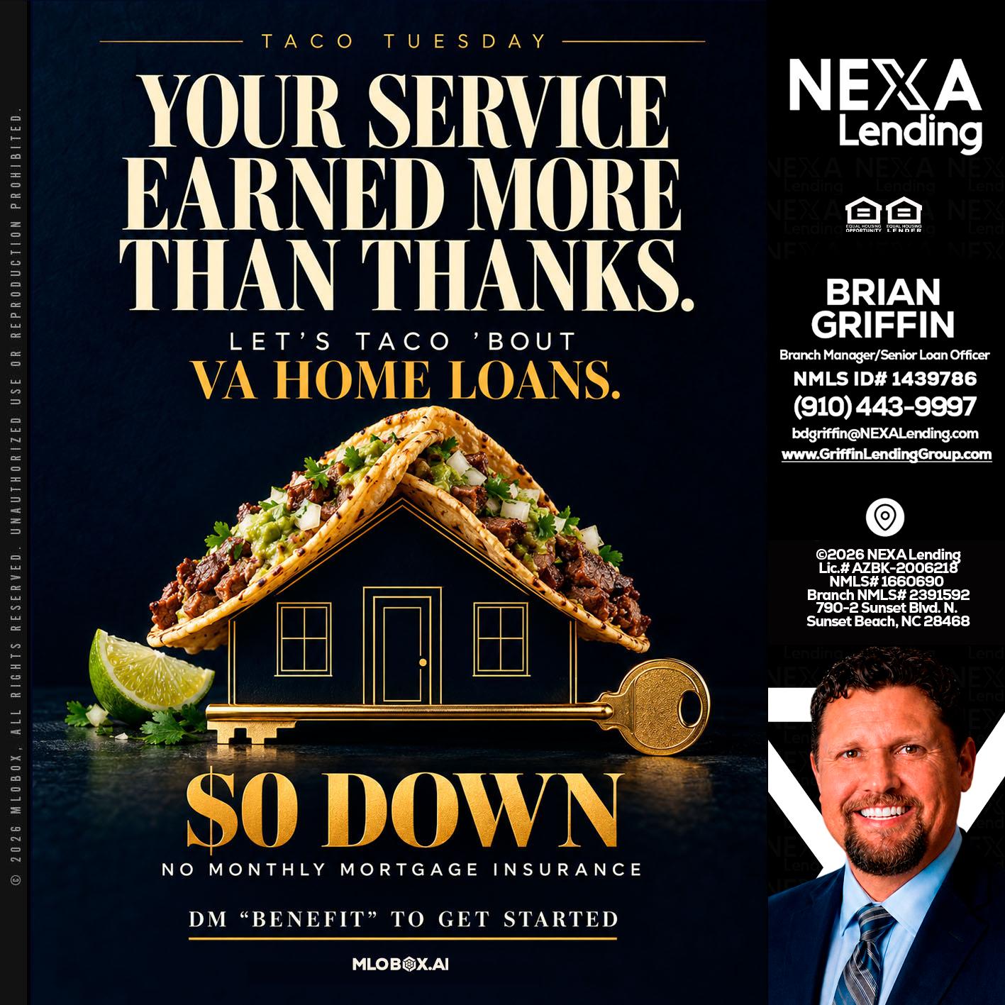 TACO TUESDAY - Brian Griffin -Mortgage Broker
